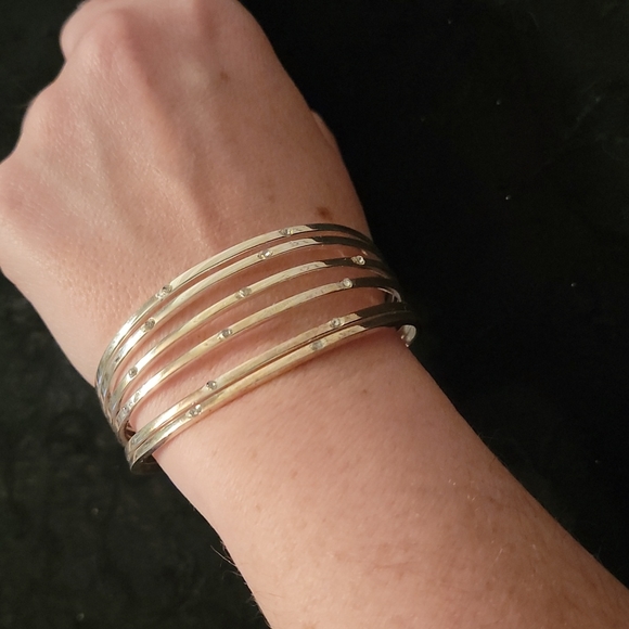 Silver Cuff Style Bracelet - Picture 2 of 4